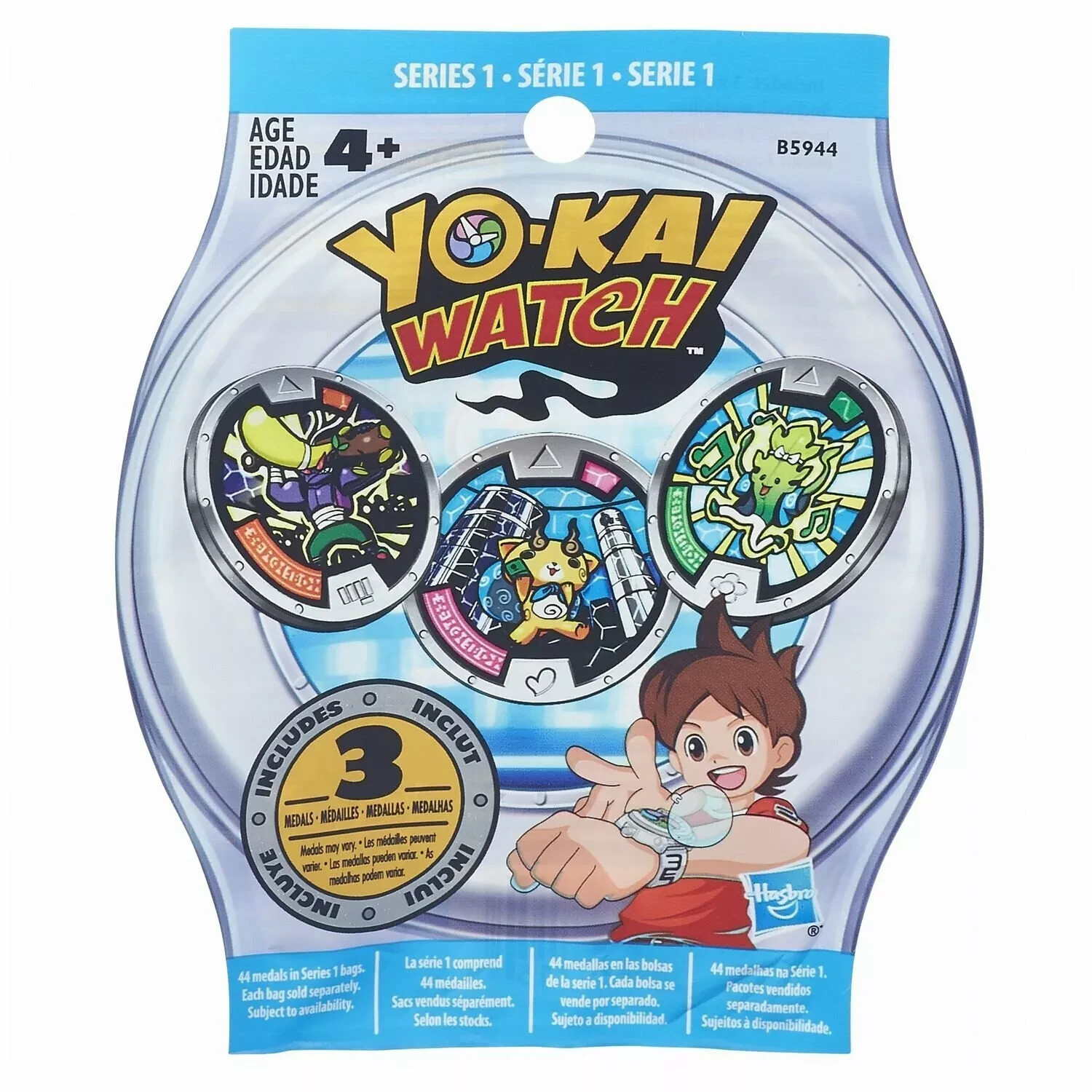 RELOJ YO-KAI YOKAI SERIE 1 MEDALLAS - 5 x BOLSAS CIEGAS - CADA UNA CONTIENE 3 MEDALLAS