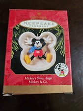 1997 Hallmark Keepsake Disney Mickey’s Snow Angel Ornament NIB