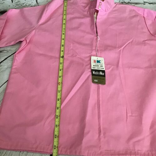 Vintage Pink Cotton Jacket Kmart Zip Up Size Medium SS Kresge Made in Japan NOS - Picture 8 of 8