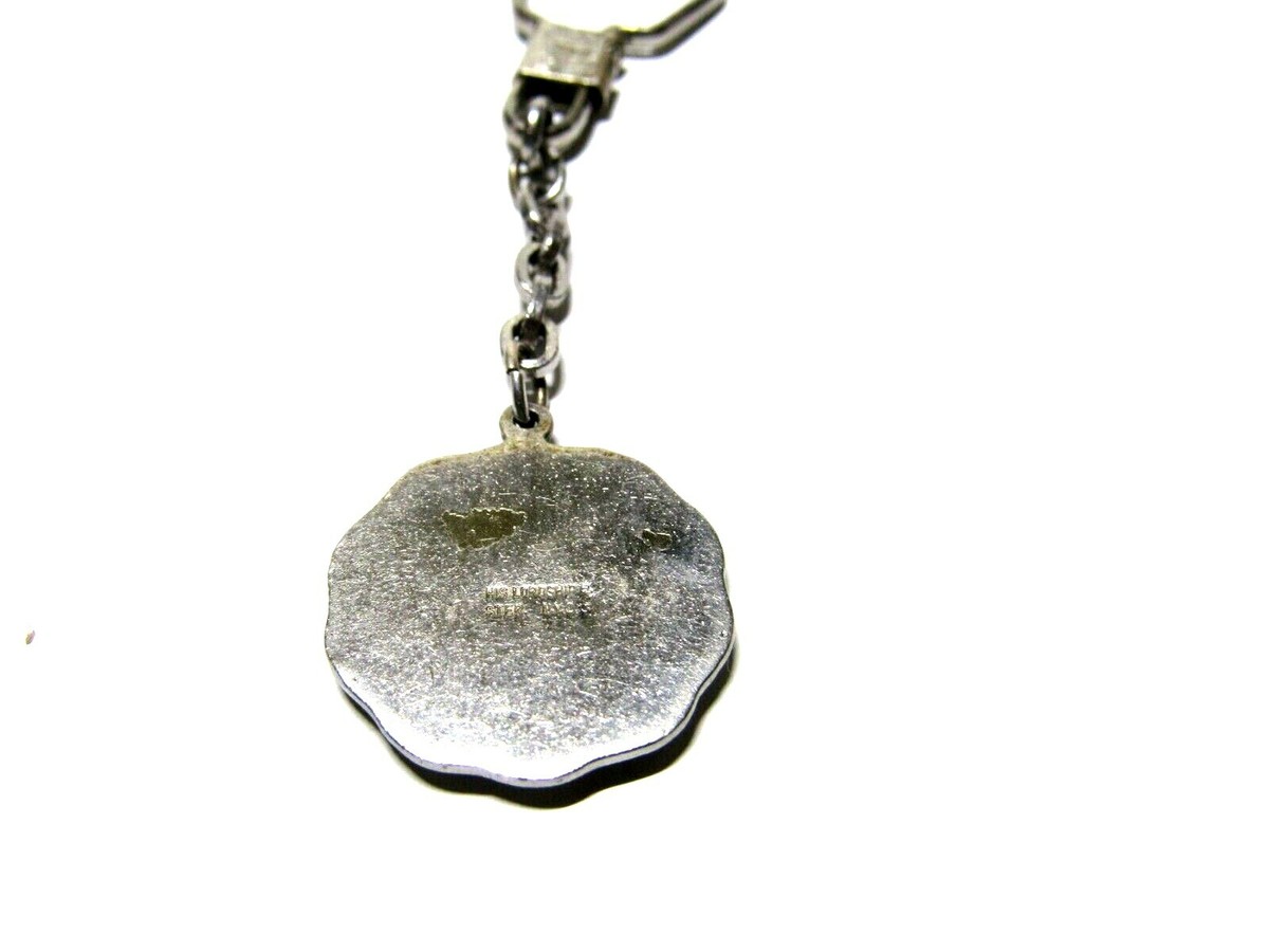 Vtg His Lordship Sterling Silver Key Chain Nautical Yacht Club Flag Cloisonné View 5