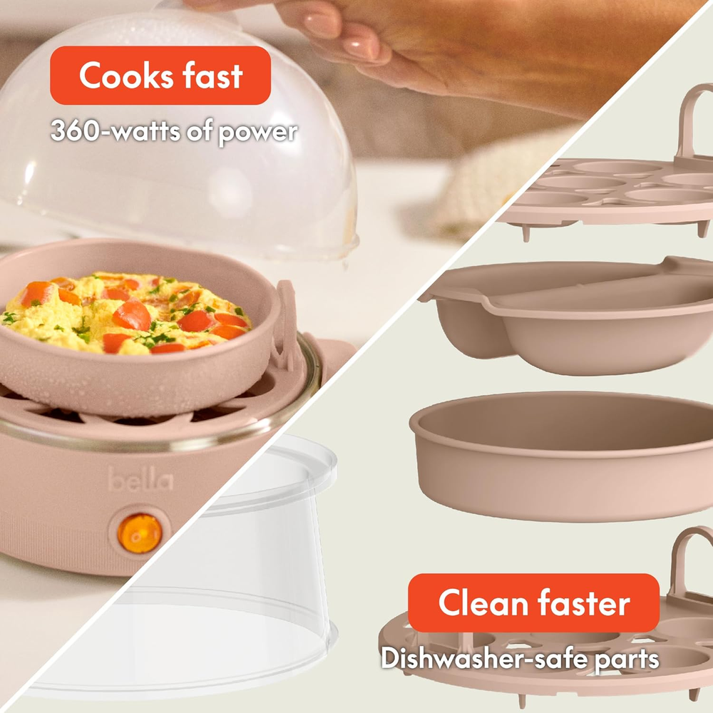 14-Capacity Double Stack Electric Egg Cooker for Poached & Scrambled Eggs 14-Capacity Double Stack Electric Egg Cooker for Poached & Scrambled Eggs