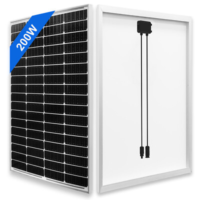 PFCTART 200W Solar Panel 12V Battery Charger Off-Grid System Boat Car RV Home