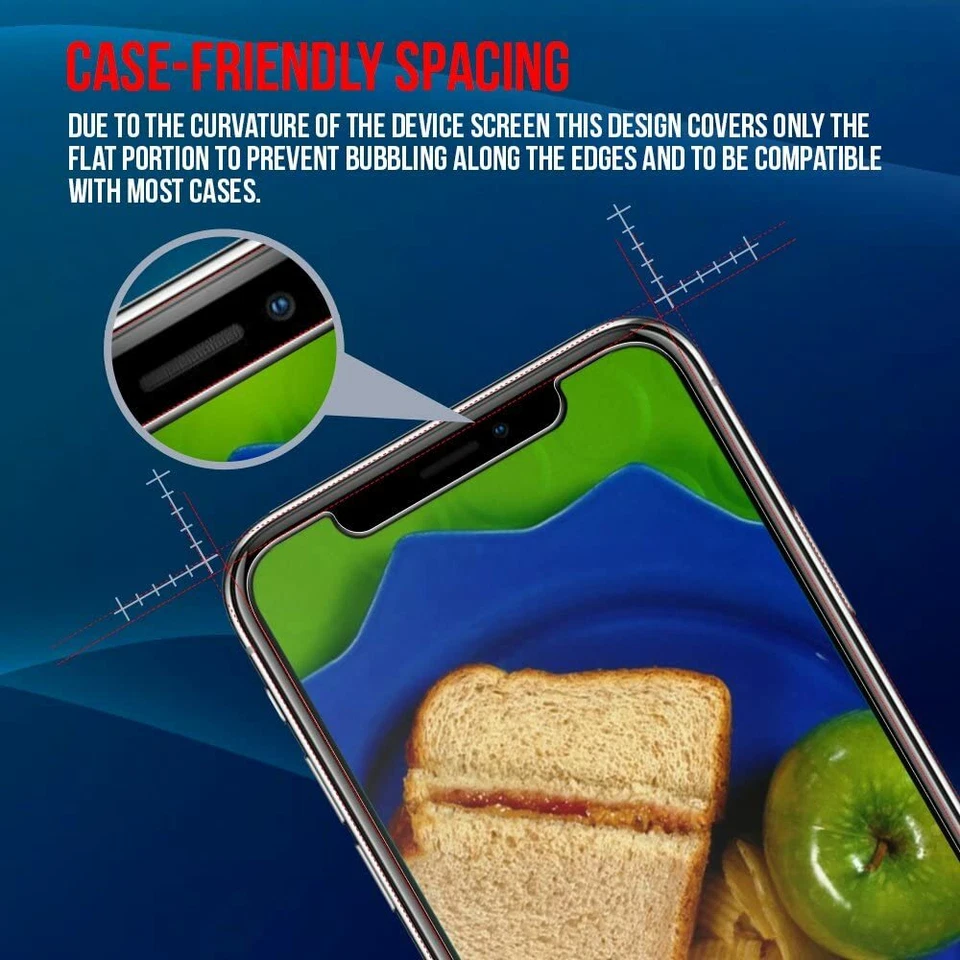 Protetor de tela para telefone iPhone X 10 pacote com 3 HD vidro temperado transparente sem arranhões - Imagem 2 de 4