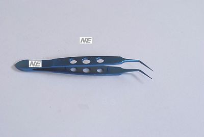 New Titanium Titanium Mcpherson tying forceps angled Platform 10 mm Ophthalmic 