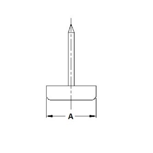 10 Pack 20mm Rubber Nail On Feet, Grip Feet, Sliders, Wooden Furniture