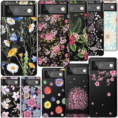Shockproof Phone Case Flower Pattern Cover For Google Pixel 9 Pro XL 8A 7A 6A 5