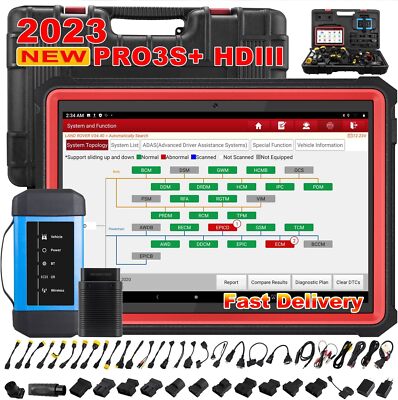LAUNCH X431 PRO3S+ HDIII Diesel & Gas Heavy Duty Truck Car Scanner Bidirectional