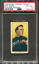 1909-11 T206 Sweet Caporal 350/25 Doc White Pitching PSA 4.5 Chicago Amer.