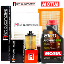 Wartungsset Für Peugeot Partner Tepee 1.6 HDI 4 Filter + 4LT Motoröl Motul 5W30