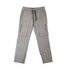 Italymorn cargo jogger pants men's large Gray flex stretch outdoor preppy Moto
