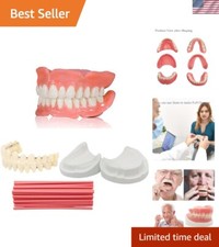 DIY Full Partial Denture Kit - Customizable, Reusable Fake Teeth Set