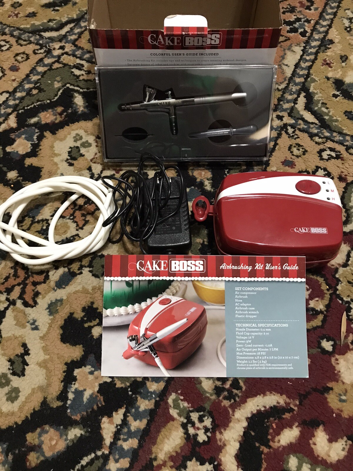 Cake Boss Airbrushing Cake Decorating Kit With Compressor eBay