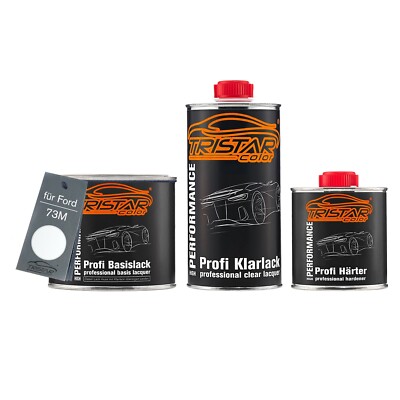 Autolack Set Dose spritzfertig für Ford 73M Oxford White Basis 2K Klarlack 1,25L