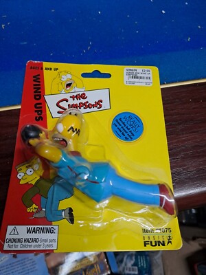 VINTAGE 2002 THE SIMPSONS HOMER BOWLING AUFZIEHSPIELZEUG NEU VERSIEGELT BASISCHER SPASS #1075