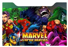 Marvel Super Heroes Vs SF Arcade 1up Cabinet Riser Graphic Decal Sticker