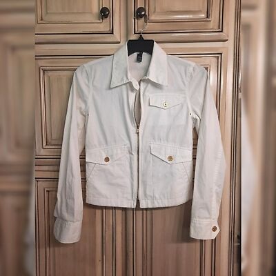 Lauren Ralph Lauren White Gold Buttons Jacket! NICE! Small
