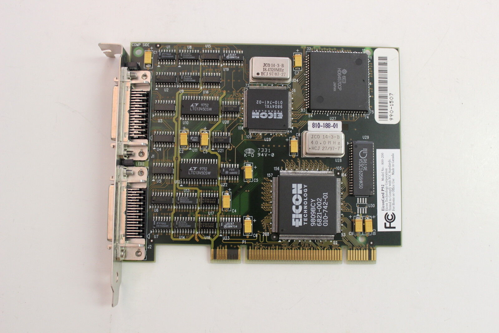 EICON TECHNOLOGY 800-200 EICONCARD P92 PCI ADAPTER 810-188-01 WITH WARRANTY