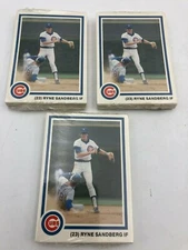 (3)x Chicago Cubs 1985 7-Up SGA Wrigley Field Give a Way Baseball Card Set Lot