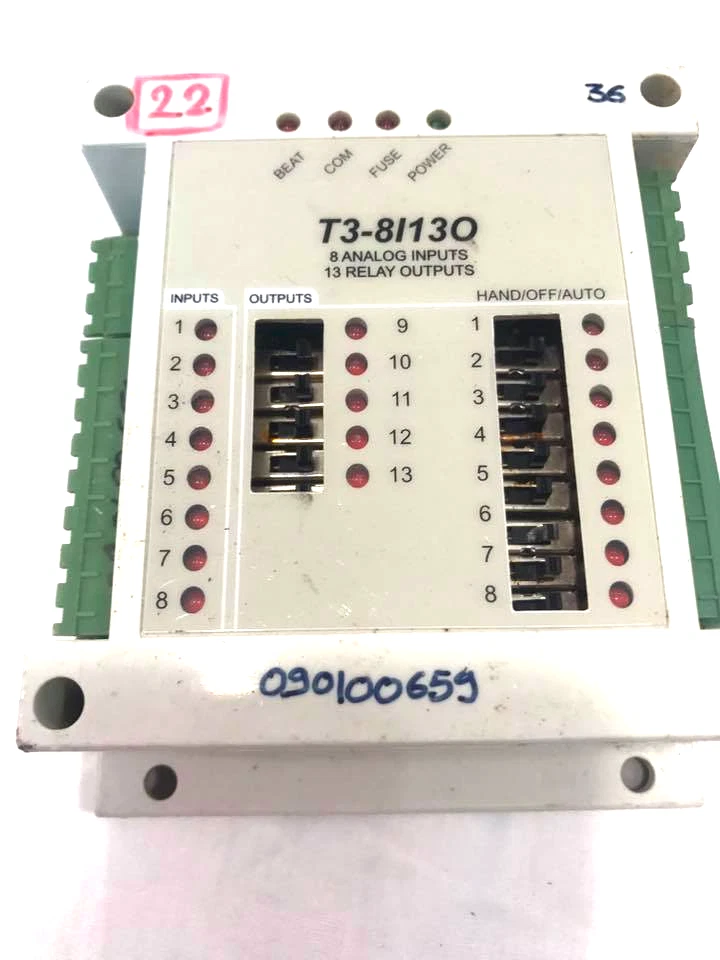 Módulo de E/S serie T3, 8 Entradas Universales, 13 Relés x 120VAC 2amp, Modbus RS48 Foto 3 de 4