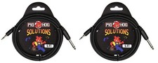2 Pack PIG HOG PX-35T4M05 SOLUTIONS - 5FT 3.5MM TRS TO 1/4" MONO - New