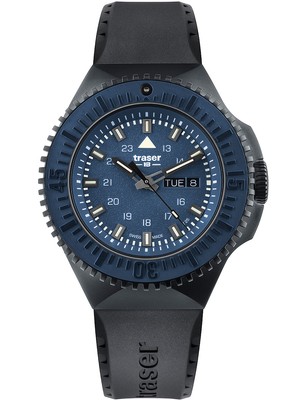Traser H3 109857 P69 Black Blue Herrenuhr 46mm 20ATM