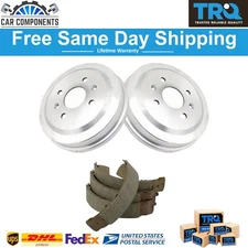 TRQ New Rear Brake Shoe & Drum Kit Fits For 2005-2019 Chevy Aveo Spark