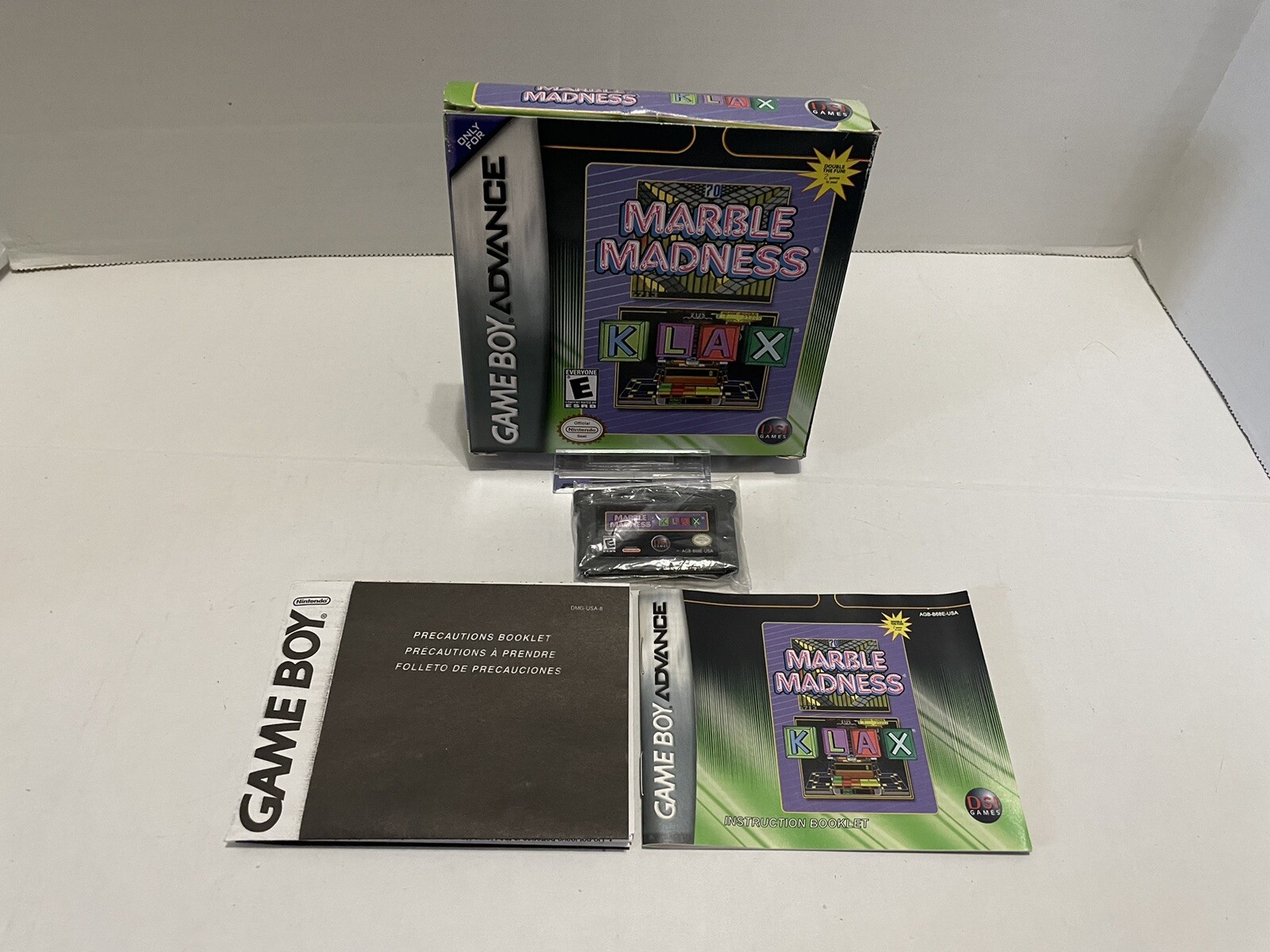 Marble Madness/Klax (Nintendo Game Boy Advance, 2005) Complete!