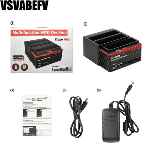 IDE Hard Drive HDD Docking Station Hard Drive Dock Reader, 2.5 and 3.5 Inch E... - Picture 8 of 10