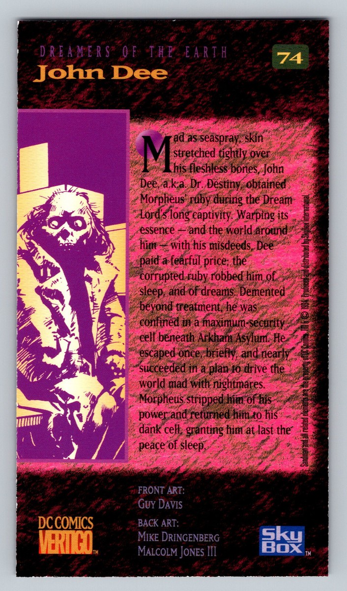 サンドマン　sky box カード　DC COMICS VERTIGO DC Comics Vertigo Sandman #53 Lucien the Librarian Trading