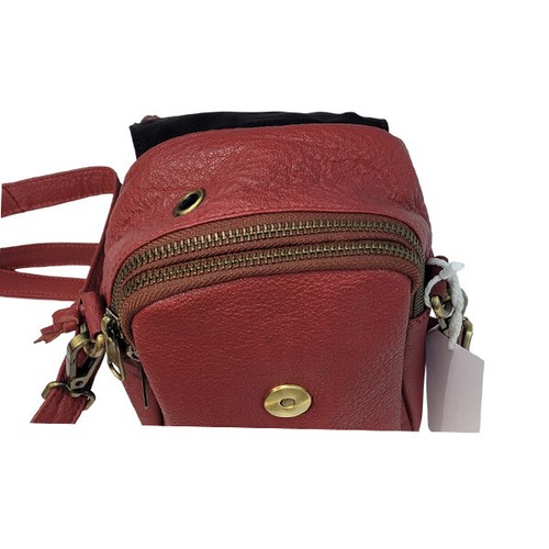 Borsa cellulare donna vera pelle borsa a tracolla borsa a tracolla portafoglio - Foto 10 di 29