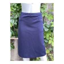 Vintage 70s Midi Pencil Skirt Blue Military Union Label Sz