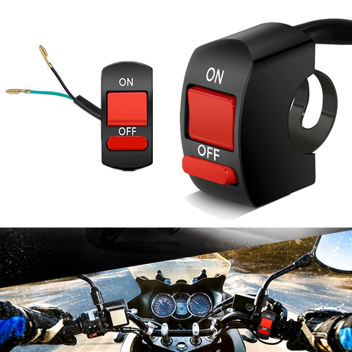 Motorcycle ON/OFF Button Handlebar Mount ATV Dirt Bike Kill Light ...