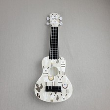 Ukulele Kids Plastic Llama Print 16" Cute White and Black Decor