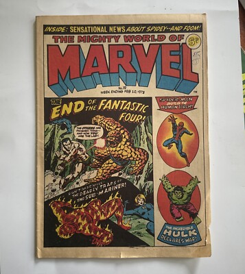 THE MIGHTY WORLD OF MARVEL #19 - 1973  THE HULK / DAREDEVIL /FANTASTIC FOUR