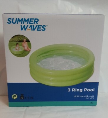 summer waves buntes 3-Ring Planschbecken Heatwave Kinder