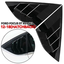 x2 For Ford Focus ST RS MK3 Hatchback Window Louver Rear Vent Cover Carbon Fiber