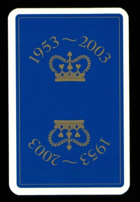 1 x Playing Card Queen Elizabeth II Coronation 1953-2003 Queen of