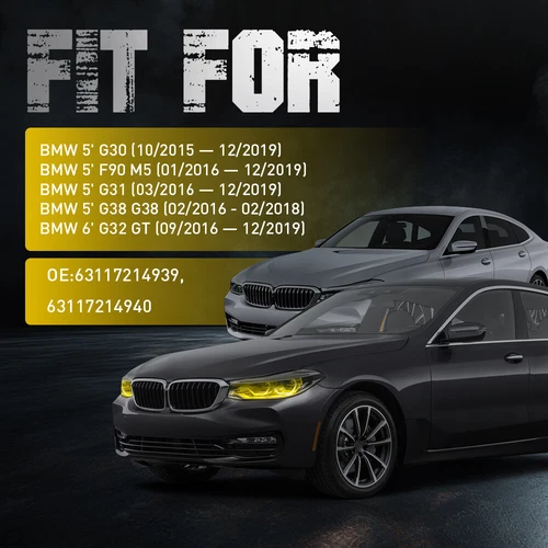 YELLOW DRL LED BOARDS FOR 17-20 BMW G30 530i 540i F90 M5 DAYTIME RUNNING LIGHTS - Picture 4 of 10