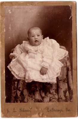 La Grange Georgia Cute Baby Cabinet Card Photo J L Schaub Studio