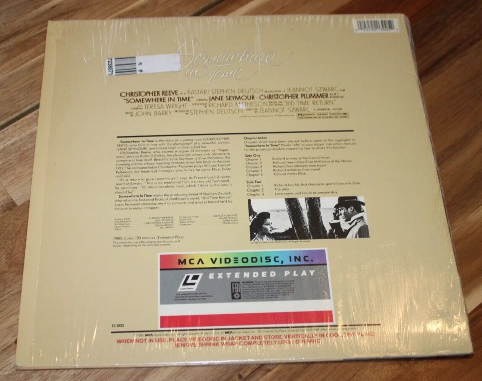 Somewhere In Time – Laserdisc Videodisc – Christopher Reeve, Jane Seymour Foto 2 de 3