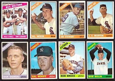 1966 Topps Baseball Card Singles: You pick from Drop-down! Very Good