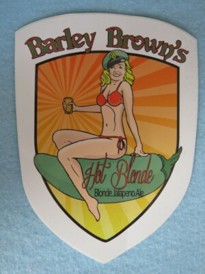 Bier Aufkleber ~*~ Barley Brown's Hot Blonde Jalapeno Ale ~*~ Baker City, Oregon