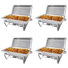 Chafing Dish Starter Set Speisewärmer Warmhaltebehälter Edelstahl Speisewärmer