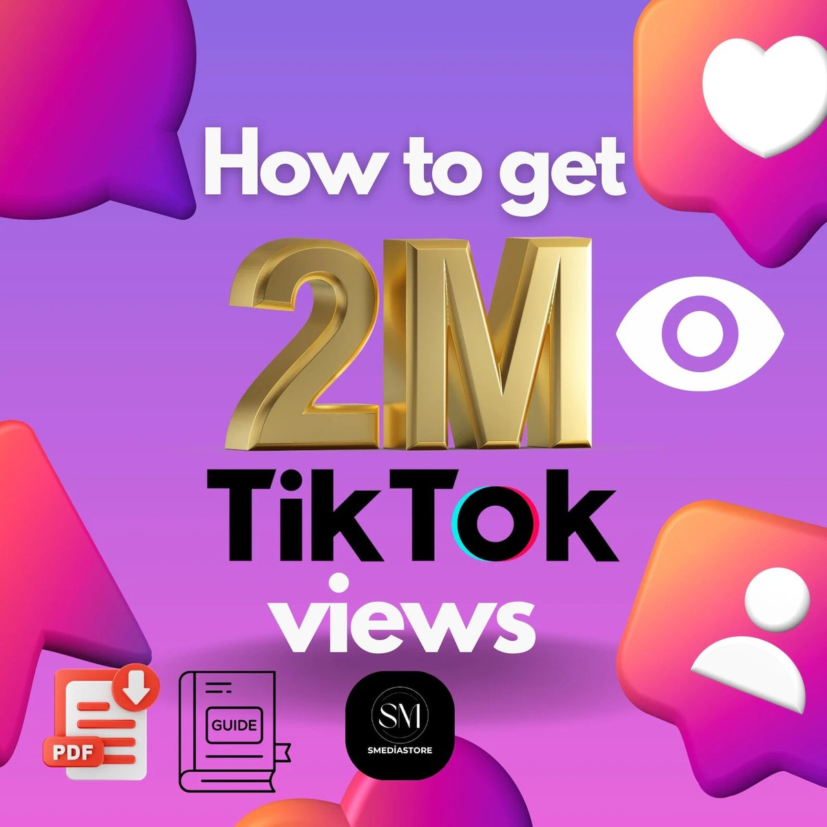 Fast Delivery,How to get 2m TikTok views, guidee books pdf UK
