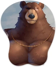 3D Mousepad Oppai Mouse pad with Wrist Rest Pain Relief Anime Manga pad Ben