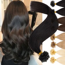 200 Strähnen Russisch 100 Echthaar Bonding Keratin Extensions Haarverlängerung h
