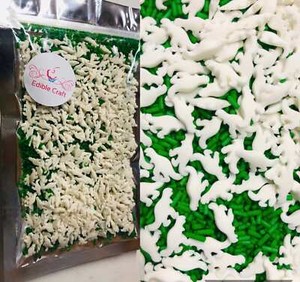 Edible Dinosaur Sprinkles Green & White Mix Party Cake ...