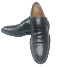 Gucci Men's Shoes Size 8.5 D Penny Loafers Black Leather Vintage