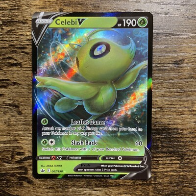 Celebi V 007/198 Chilling Reign NM Full Art Ultra Rare Pokemon Card NM