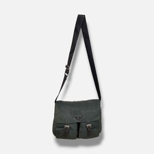 Prada Women Green Tessuto Nylon Shoulder Crossbody Messenger Hand Bag